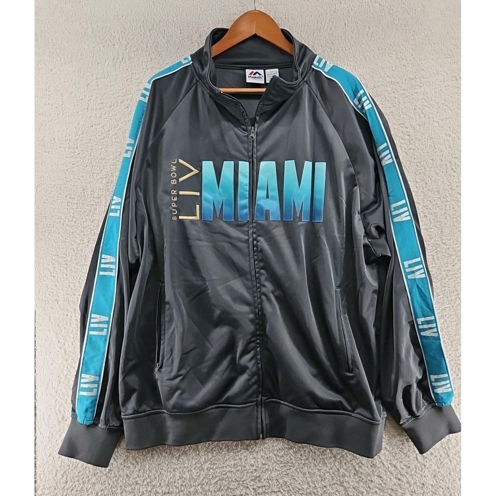 Super Bowl LIV 2020 Miami Track Jacket Majestic Mens 2Xl  Embroidered  Chiefs